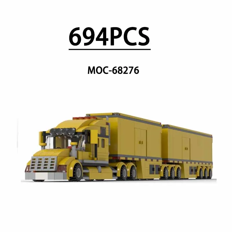 

MOC-68276 694-комплектная игрушка-конструктор для транспортного грузовика, набор моделей автомобиля, детский подарок на день рождения, рождественский подарок для мальчиков
