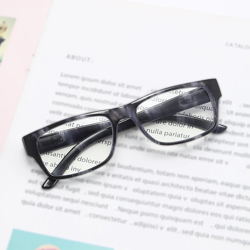 3 قطع من نظارات القراءة ذات الضوء الأزرق بنمط رخامي مع مفصلات زنبركية غير قابلة للانزلاق وخفيفة الوزن لكبار السن