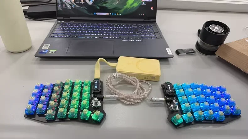 Imagem -06 - Crkbd Split Kit Teclado Design Faça Você Mesmo com e sem Fio Personalizado Macio Rgb Pcb Acessórios Não Pré Construir