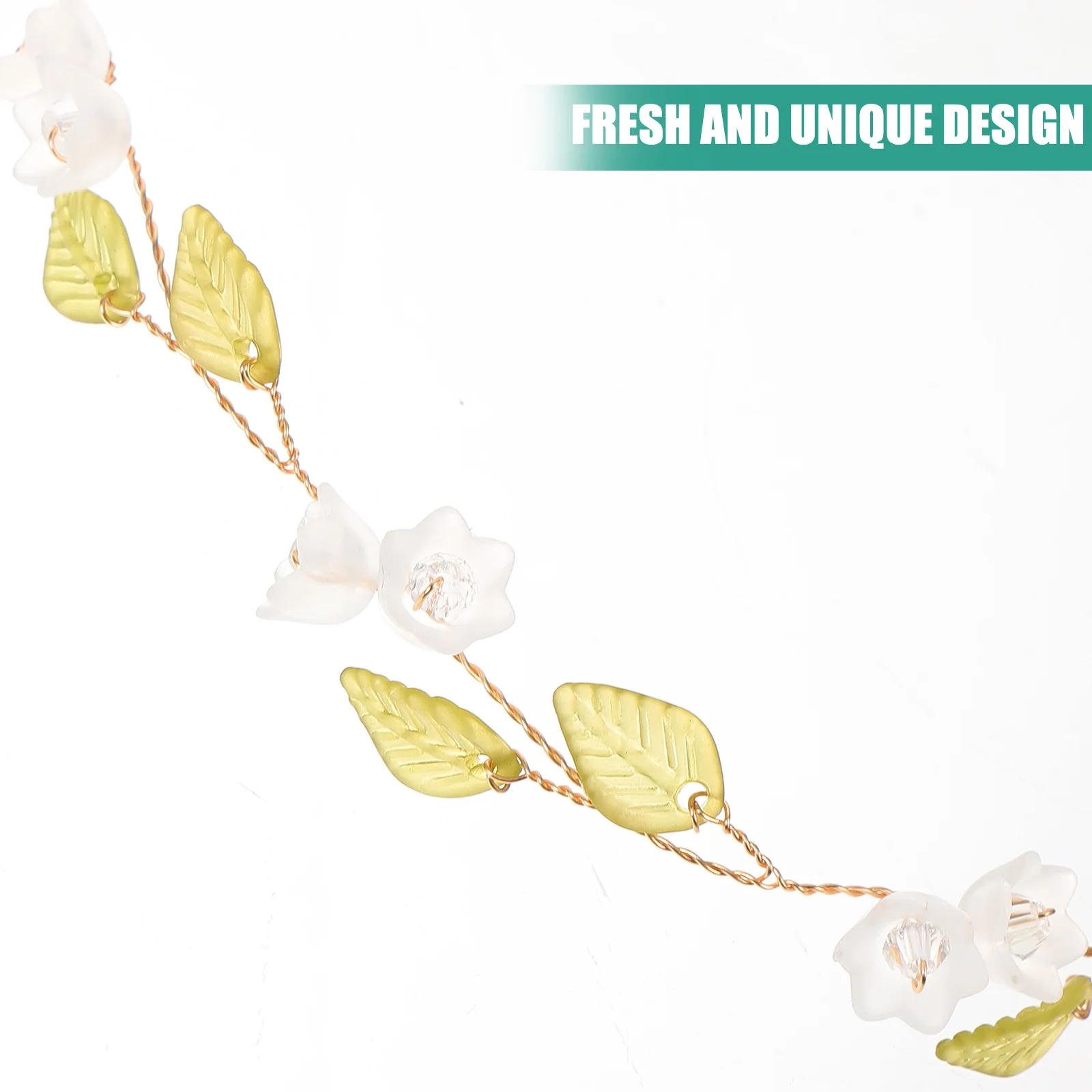 

Of The Valley Flower Hair Wreath Headband Bride Bridesmaid Accessories Floral Crown Ribbon Design Comfortable Wedding