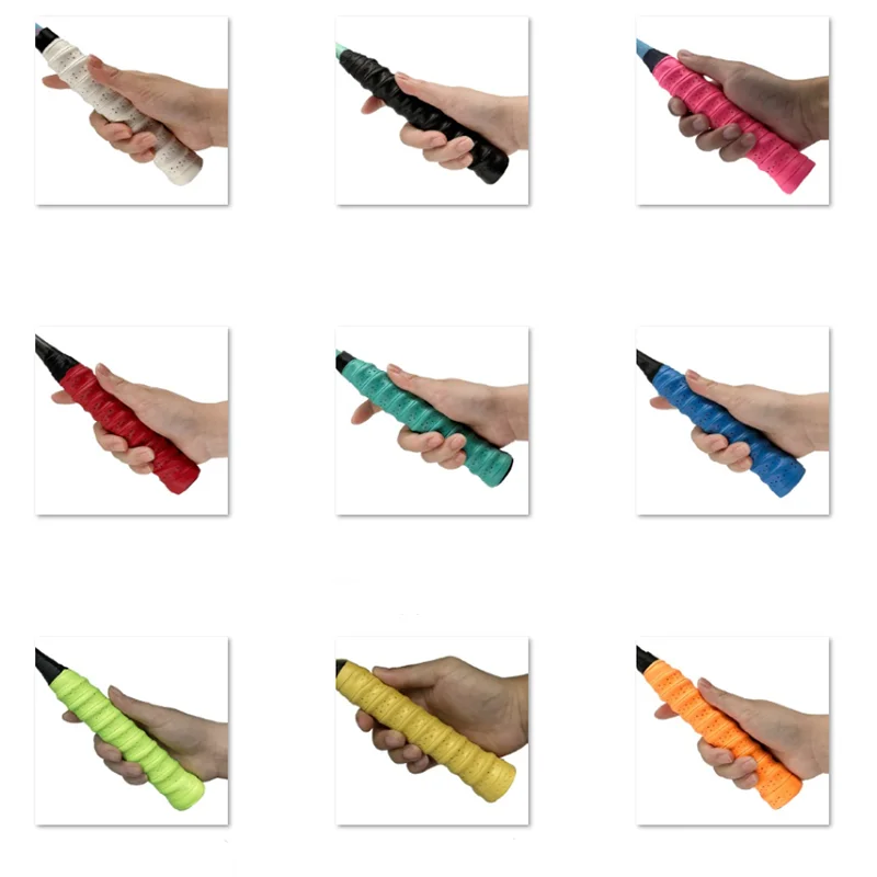 10 Piece of Badminton Grip Anti Slip Straps, Tennis Racket Sports Grip Pads, Shock-Absorbing Grip Straps