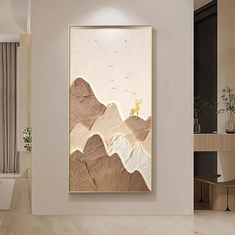 Entrance decorative painting, modern and simple, mural facing the door