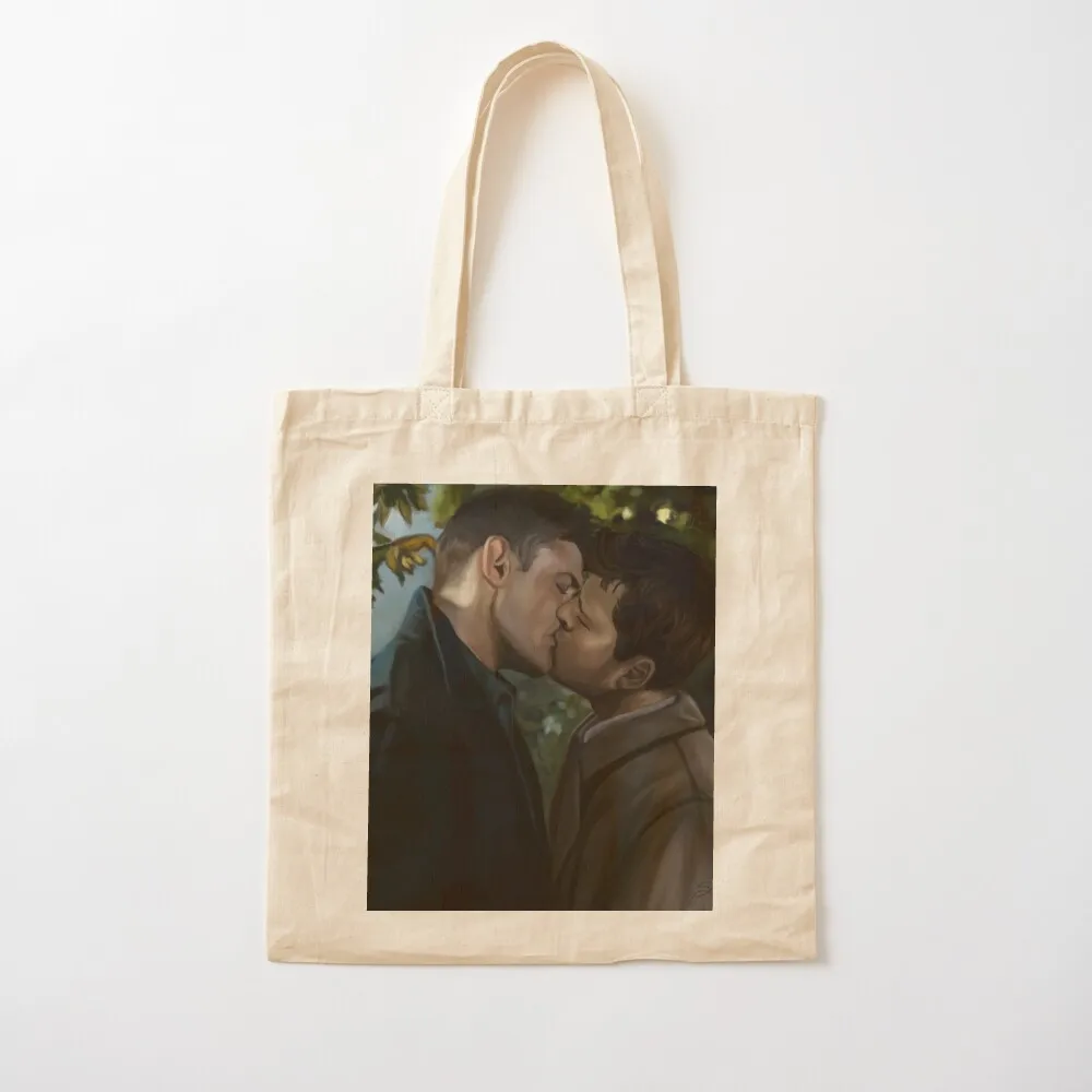 

Destiel Kiss in The Wind Tote Bag Women's bag sacs de shopping Canvas Tote Bag