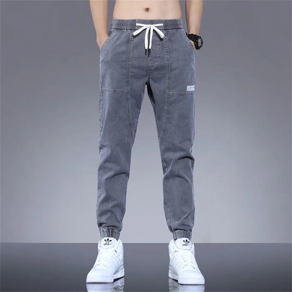 Spring Summer Black Blue Cargo Jeans Men Streetwear Denim Jogger Pants Men Baggy Harem Jean Trousers Jeans for Men