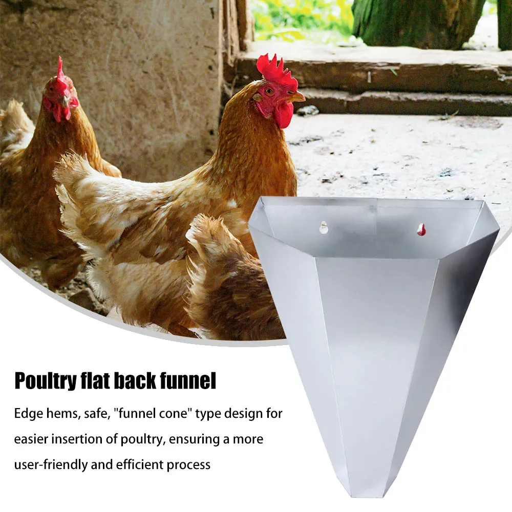 

Конус для фиксации птицы тяжелого типа, практичный, прочный, легко моющийся, металлический инструмент для обработки курицы, для фермерских хозяйств