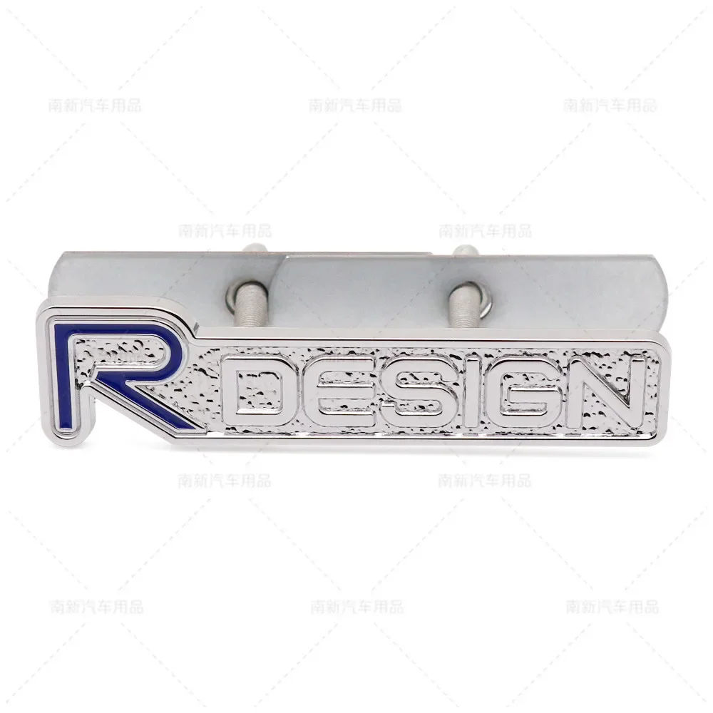 R DESIGN Grill Trunk Sticker - Volvo Logo Badge Voor S60 V40 XC60 S90 - Zilveren Metaal Embleem