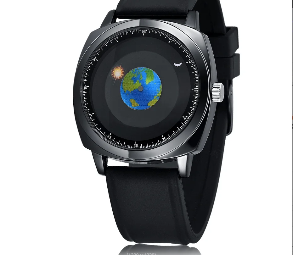 Reloj con correa para hombre, moda innovadora, Earth