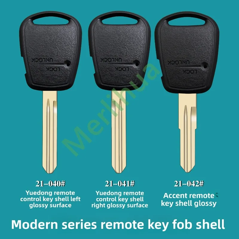 FOR Hyundai Elantra Accent Car Straight Style Remote Key Fob Shell, Smooth Surface Replacement Key Housing Without Circuit Board