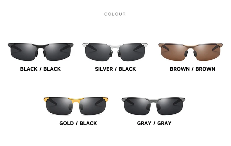 3PCS HD Polarisierte Radfahren Sport Schutzbrille Männer Im Freien Sonnenbrille Lauf Brillen Aluminium Magnesium Brille – Detail 7