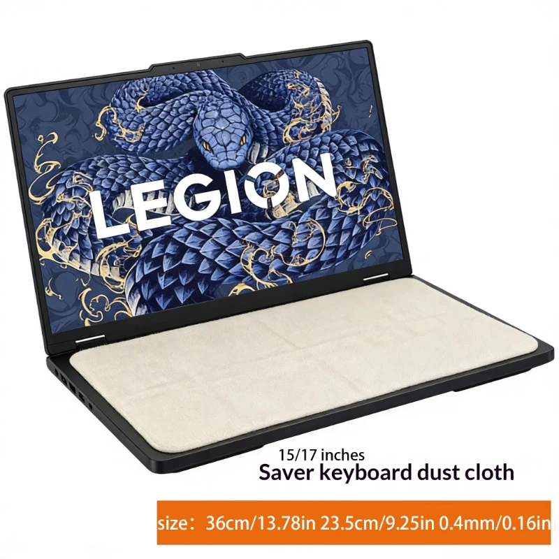 Lint-Free Microfiber Laptop Dust Cloth, 35x23.5cm Breathable Anti-Dust Cover for 15/17 Inch Gaming Laptops, Reusable Cleaning To image 4