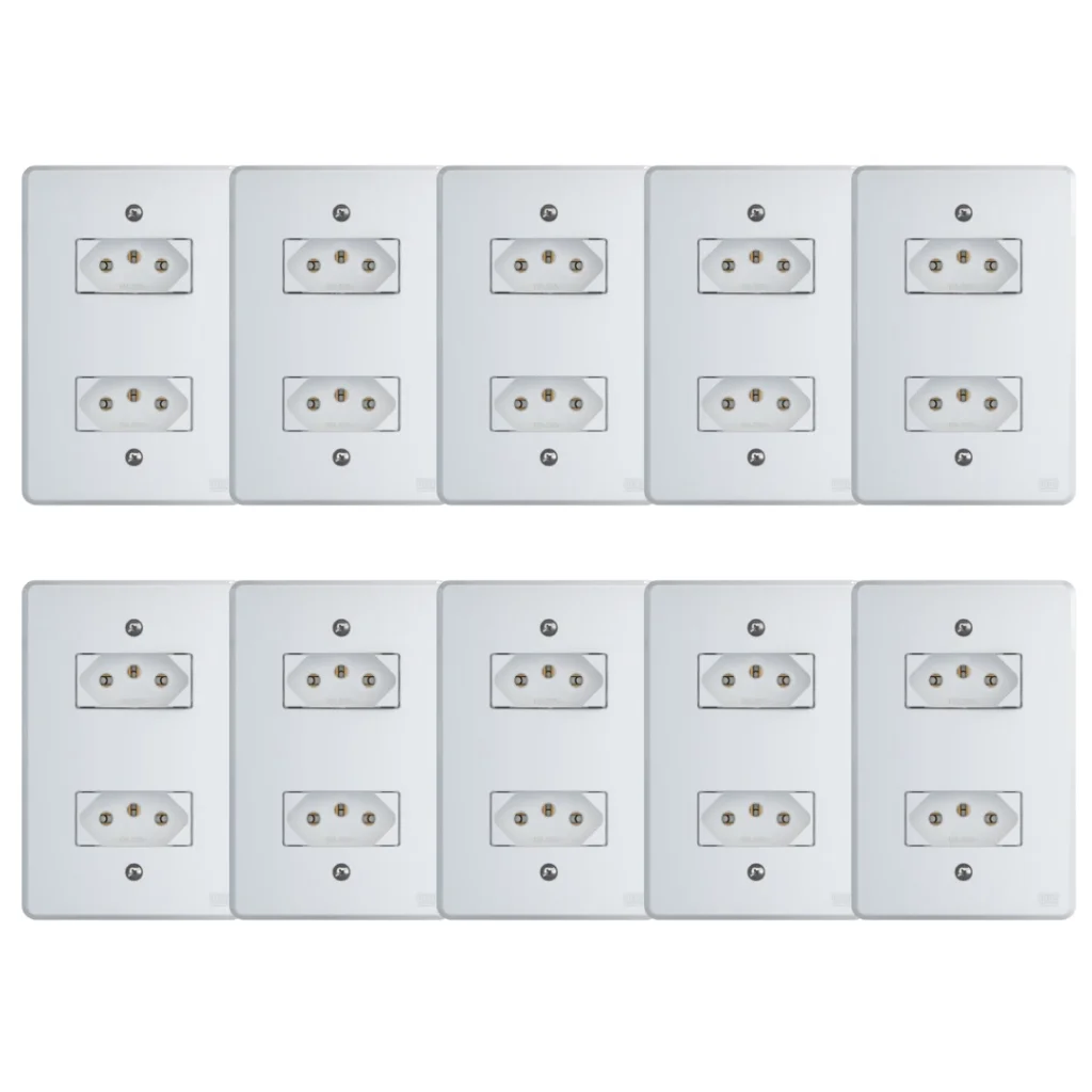 Socket Set Kit 4X2 | 2 Modules 2P + T 20A 250V 10 PCs