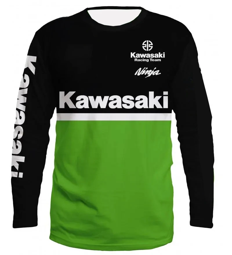 

3D Printing Kawasaki Motorcycle Daily Leisure Outdoor Men's and Women's Sports Cycling Clothes