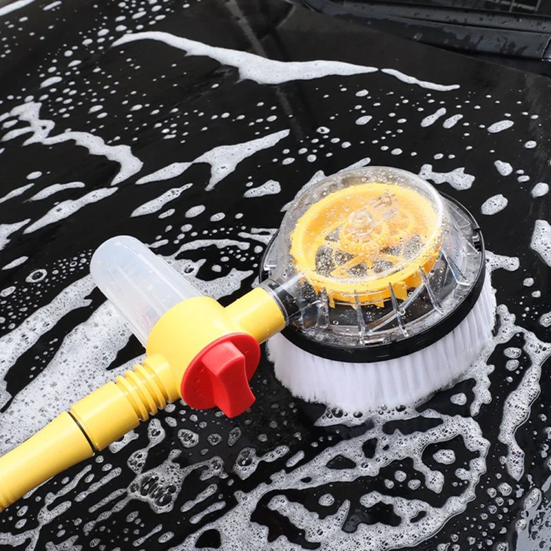 5Pcs/Set Car Cleaning Brush Wash Foam Automatic Rotary Long Handle Mop Chenille Broom Tools