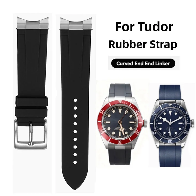 

Ремешок для Tudor Black Bay 1958 Черное золото 39 мм Touring Ranger M79360 M79363 GMT Panda Timing Steel End Link Резиновый ремешок для часов