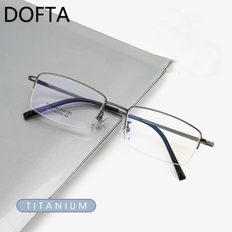 

DOFTA Business Men Ultralight Pure Titanium Myopia Glasses Frame For Men Prescription Spectacles Half Rim Eyewear