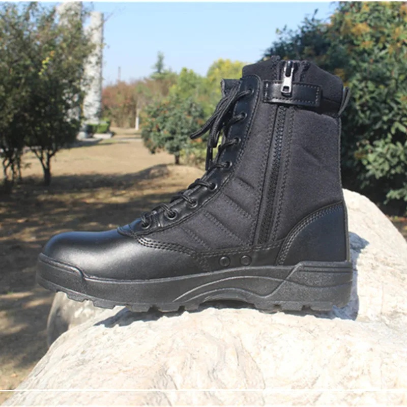 

Wear resistant tactical boots for both men and women waterproof security shoes outdoor hiking boot high top desert boots for men