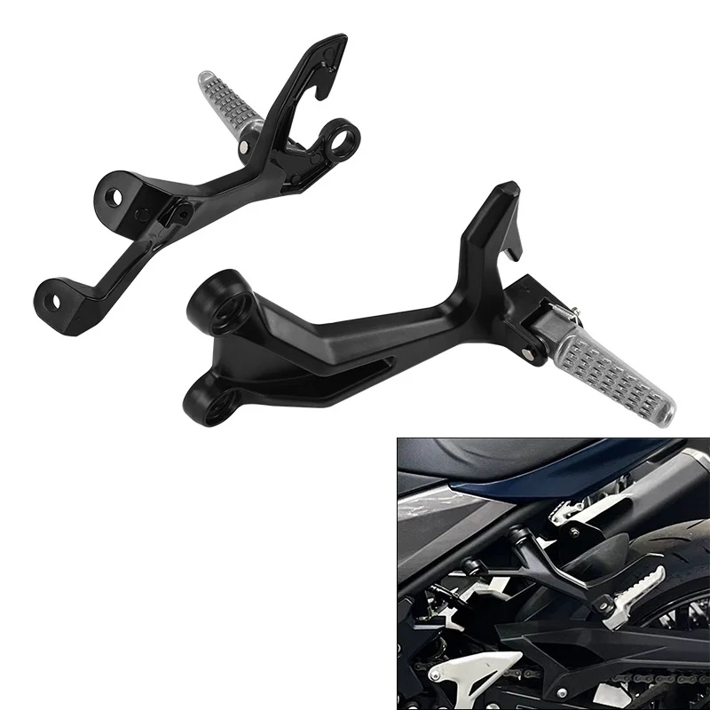 Rear Passenger Foot Peg Bracket Footrest Fit For Kawasaki Ninja 400 EX400 2018-2024 Z400 2019-2024 Z500 2024 Motorcycle