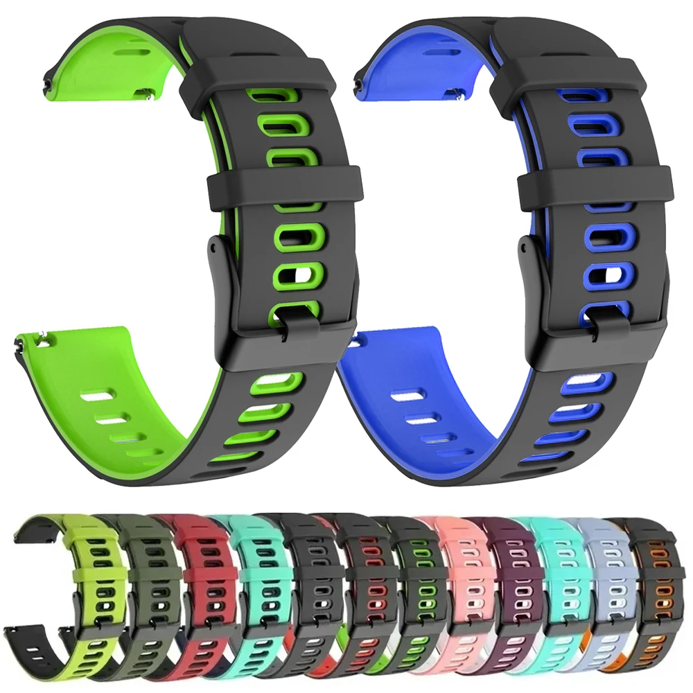 20 mm 22 mm Schnellverschluss-Armband für Damen und Herren, Sport-Silikon-Correa-Ersatzband, Smartwatch und traditionelles Uhrenarmband