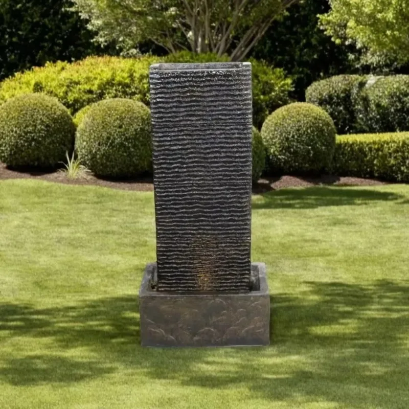 

【Лучшие продажи】Наружная статуя водопада из искусственной смолы, светодиодный садовый фонтан для заднего двора, садовые центры, супермаркеты, отели