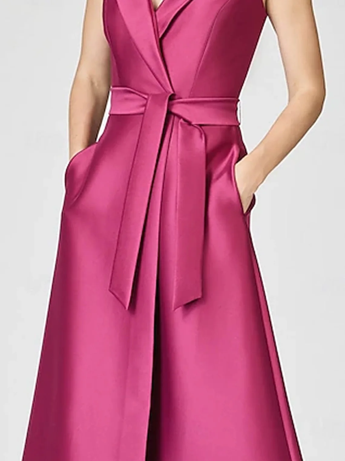 فستان أنيق بسيط على شكل حرف a من الساتان للحفلات الراقصة على شكل حرف V طول الأرض وأكمام قصيرة وعقدة على شكل فيونكة ثوب مسائي رسمي 2025 مخصص مجاني