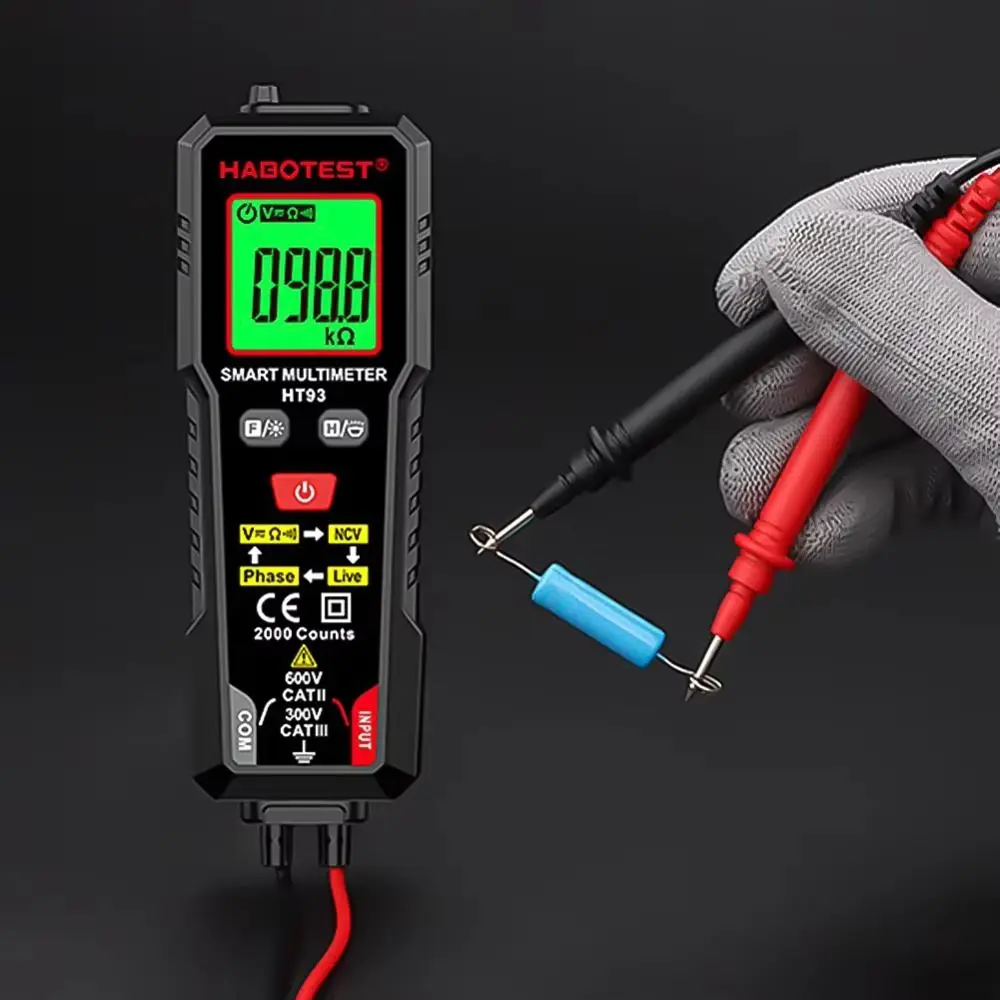 Multimetro digitale con gamma automatica Ohm onda quadra HFE triodo cicalino multi tester tensione AC/DC tester di tensione ad alta precisione
