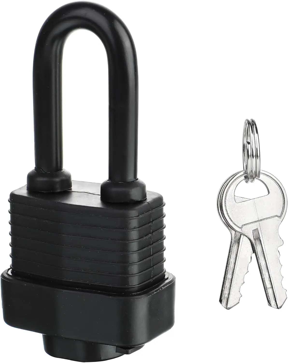 

2.9x1.5in Laminated Steel Padlock with Keys, Heavy Duty & Waterproof for Indoor/Outdoor Use