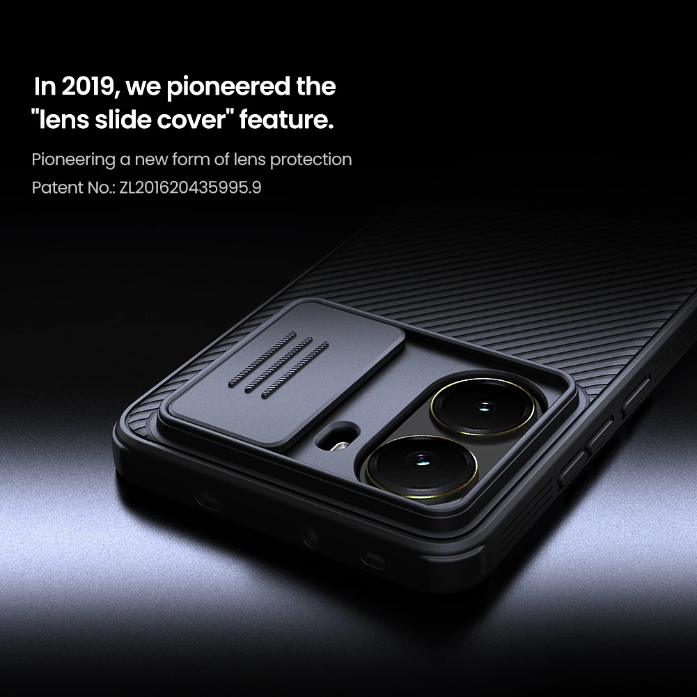 Funda Nillkin Lens 360 Mate para Xiaomi Poco X7 Pro 5G, Protección de Cámara, Cubierta Trasera de PC con Marco de TPU