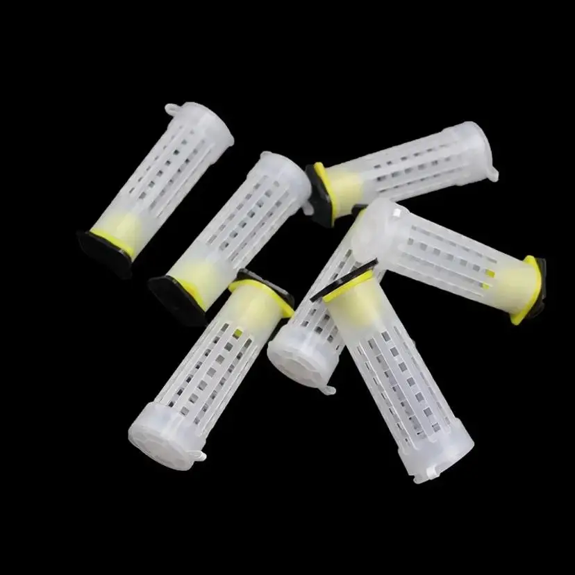 10 Pcs Beekeeping Bee Plastic Queen Rearing Cage Cup Box Protection Cover Catcher Protective Base Bees Tools Supplies Equipment