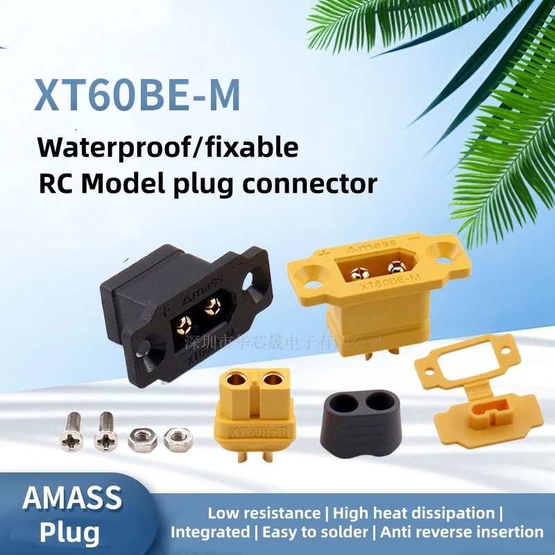 

AMASS XT60BE-M штекерный/гнездовой разъем, литиевая батарея, сильноточный разъем для радиоуправляемой модели самолета, автомобиля, лодки, дрона