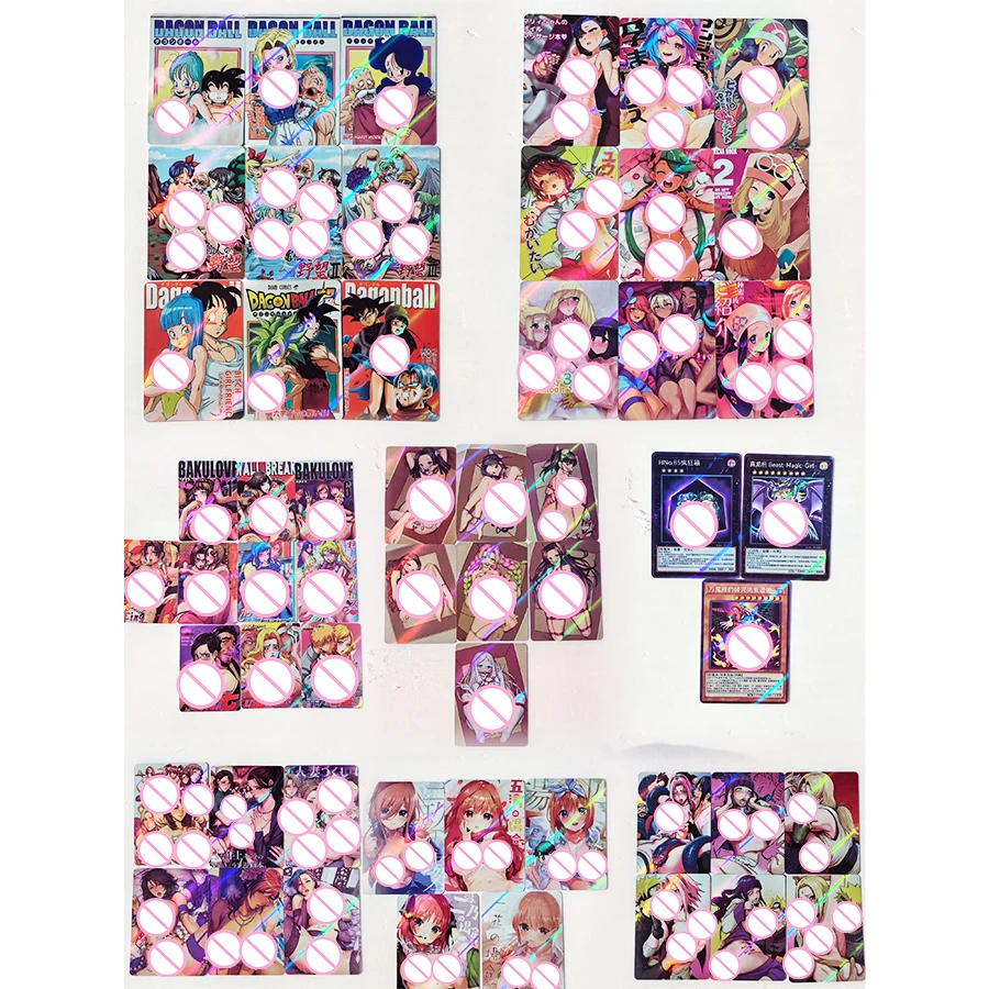 

Набор из 55 карточек PTCG: Лусамин, Лилли, Цунаде, Незуко. Коллекционные аниме-карточки для игр и хобби.