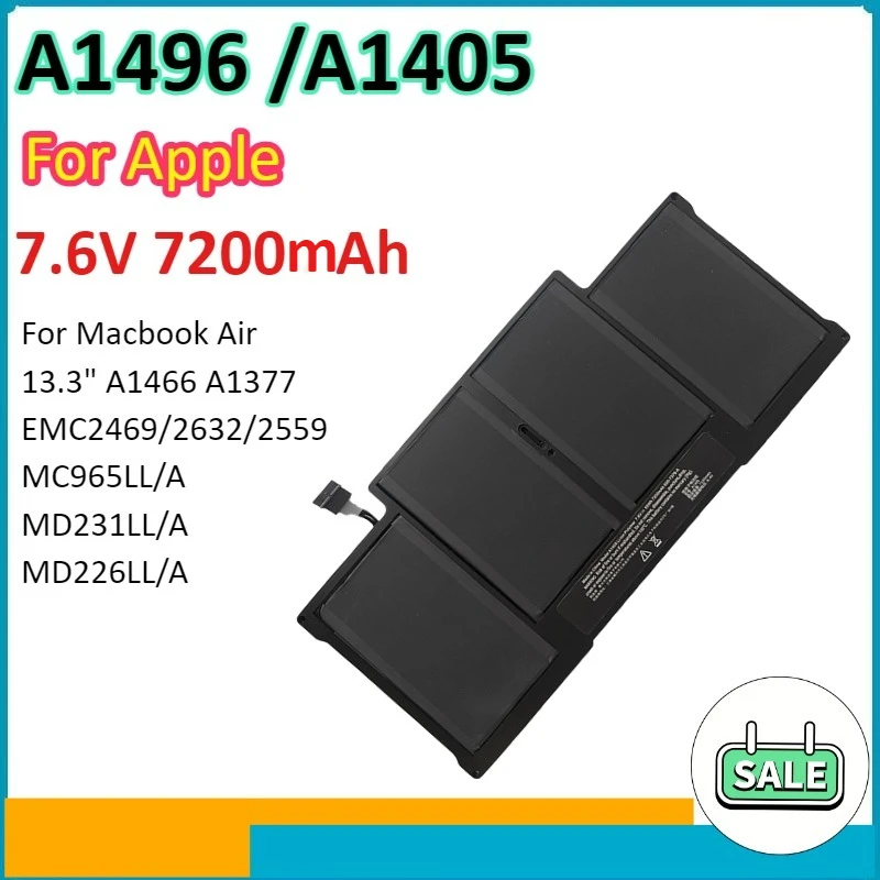 

A1496 A1405 Notebook battery For Apple Macbook Air 13.3" A1466 A1377 EMC2469/2632/2559 MC965LL/A MD231LL/A MD226LL/A
