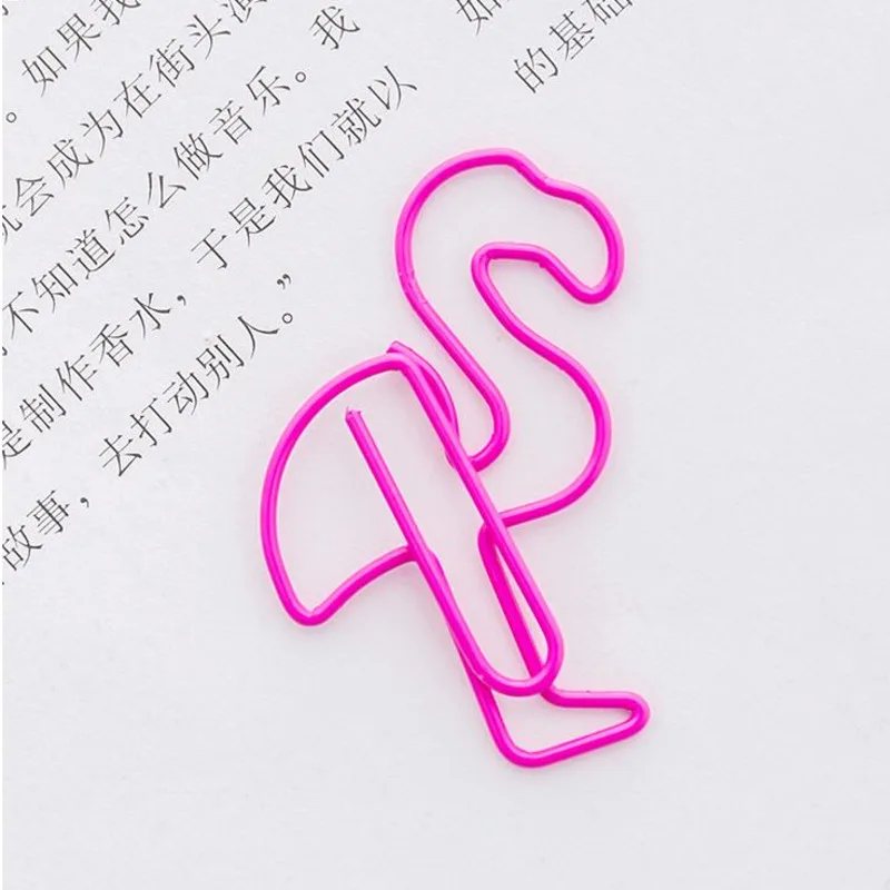 20 Stuk/partij Lytwtw 'S Flamingo Bladwijzer Planner Paperclip Metalen Materiaal Voor Boek Briefpapier School Kantoorbenodigdheden Decoratief