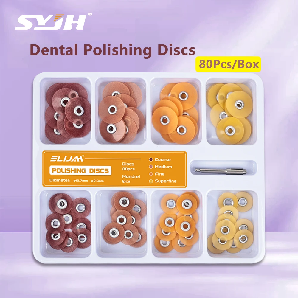 

SYJH 80Pcs/Box Dental Finishing and Polishing Discs Holding Rod Soflex Flexi Disc RA Shank Teeth Whitening Material Dentist
