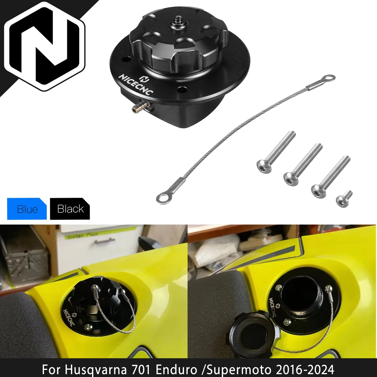 

For Husqvarna 701 Enduro /Supermoto 2016-2024 NICECNC Fuel Filler Fuel Tank Cap For GasGas 700 Enduro/Supermoto 2022-2024