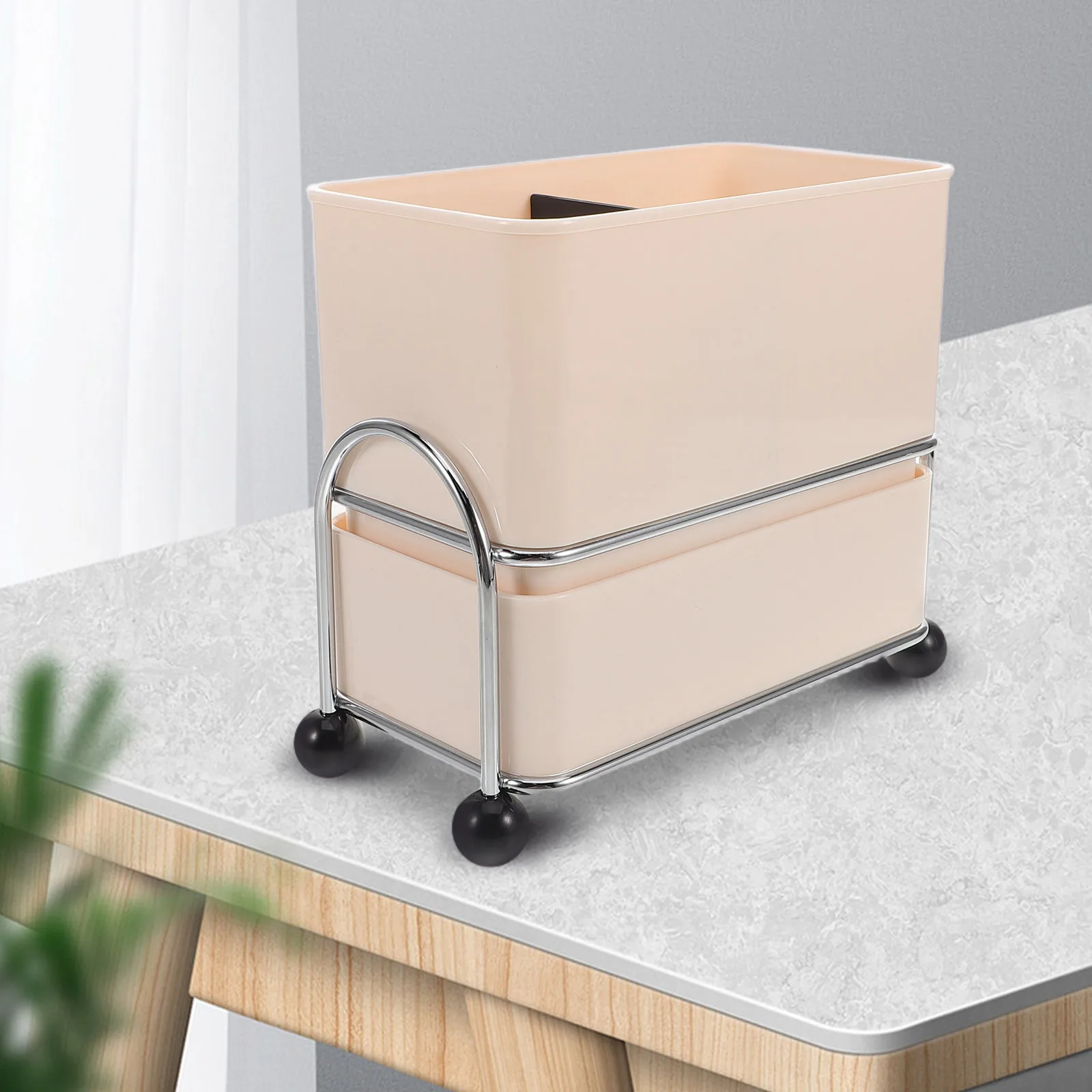 

Chopstick Cage Storage Box Metal Kitchen Organizer Large Capacity Draining Rack Chopsticks Spoons Tableware Holder Countertop
