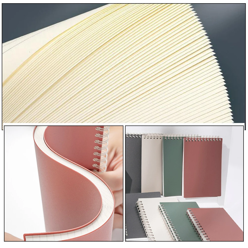 10 Uds A5 cuaderno en espiral páginas forradas minimalista Fliptop portátil escuela Oficina hogar Navidad estudiantes trabajo Bloc de notas