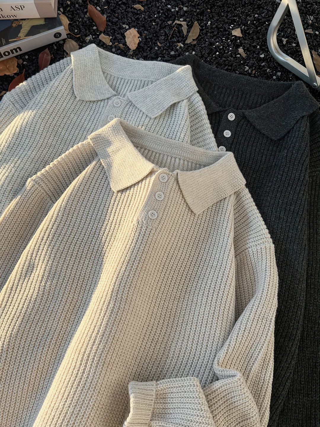 

Однотонная трикотажная мужская кофта на осень-зиму, модная, теплая, базовая, в американском ретро-стиле, для повседневной носки