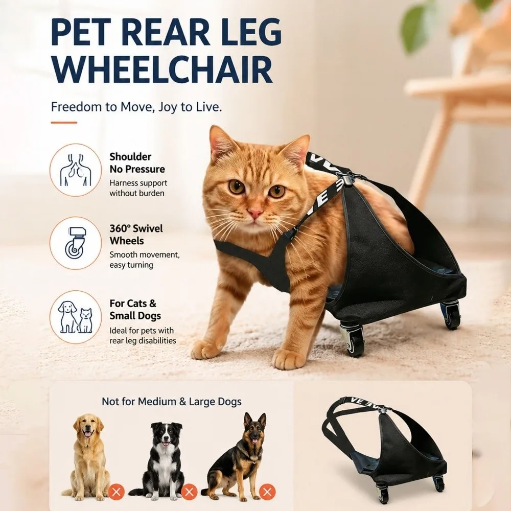 Adjustable Pet Towing Bag Pulley Car Breathable Professional Dog Drag Bag Protective Pet Mobility Sling Pet Rehabilitation