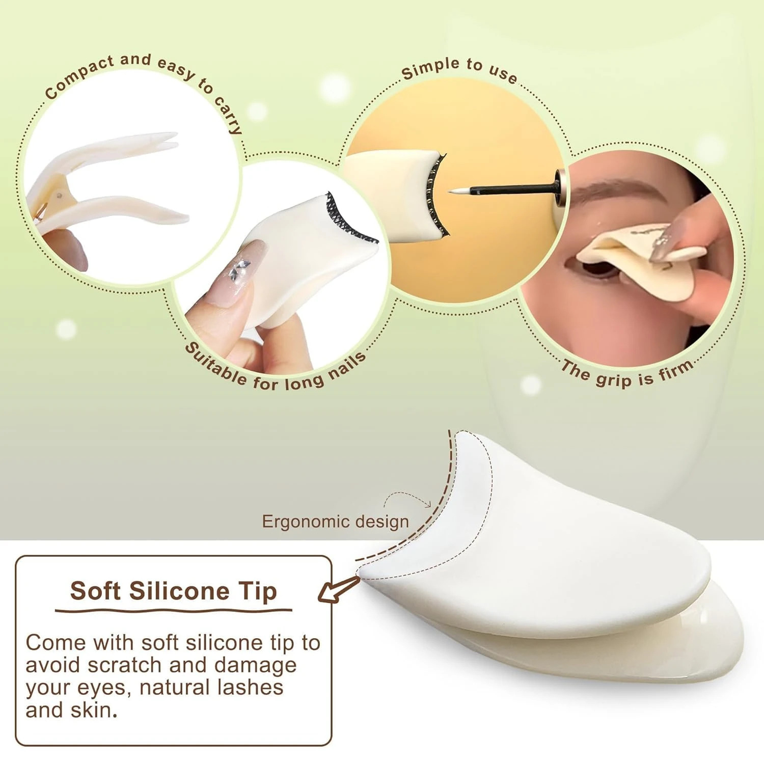 1PC メイクアップピンセット、まつげアプリケーターツール、偽まつげピンセットカーブニップ偽まつげエクステンション補助クリップ美容供給