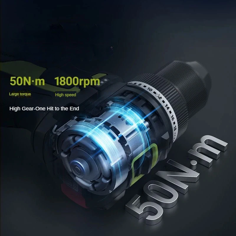 WU135 12V 50 Nm 1800 RPM intelligent clutch automatic stop 2nd gear adjustment metal processing household electric tool