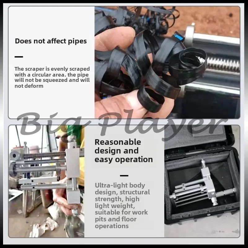 Raspador giratorio de tubo de PE de 75-200mm PS180 raspador giratorio de tubo de PE de 40-400mm raspador de tubo cortador de tubo PS400