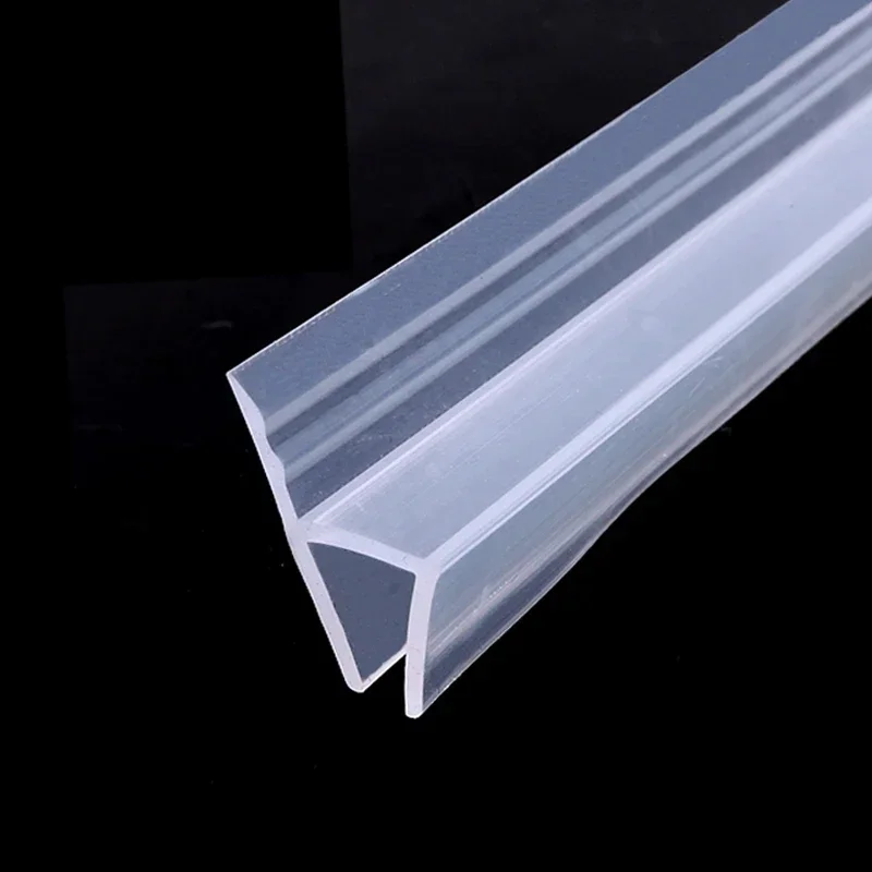 Widened F/h shape silicone rubber shower room door window glass seal strip weatherstrip for 6/8/10/12 mm glass