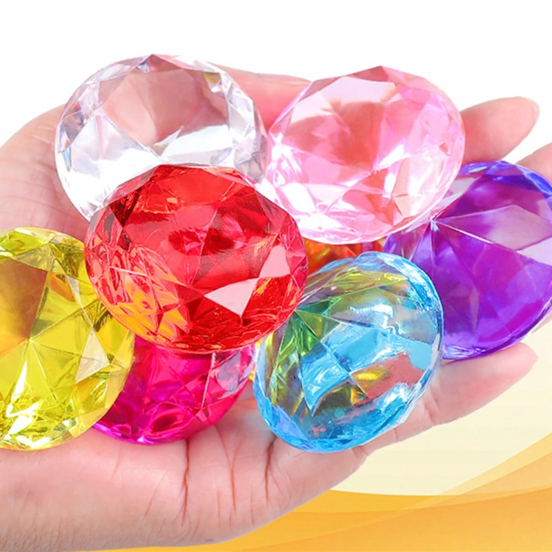 Pirate Treasure Jewels Acrylic Diamonds Gems 25MM Birthday Party Give Away Gifts For Children Toys