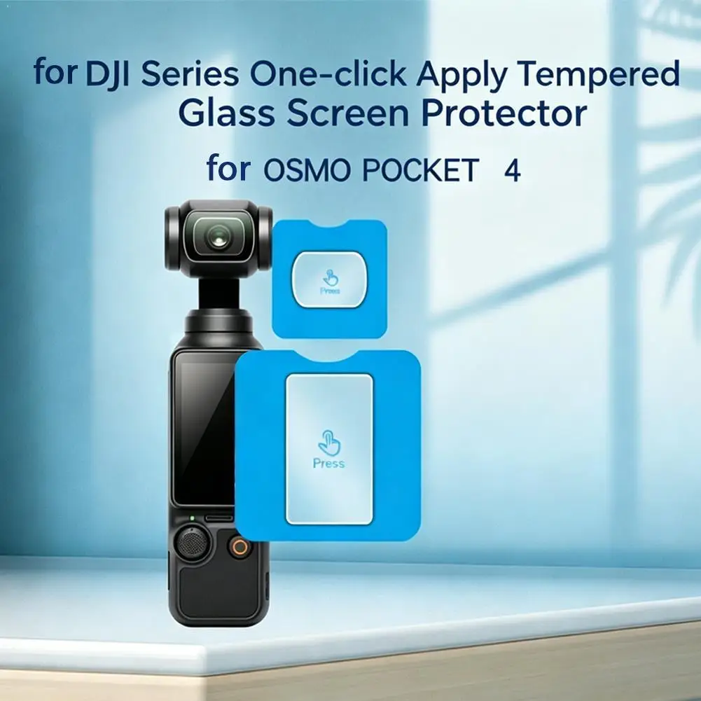 واقي شاشة من الزجاج المقسى لكاميرا DJI Osmo Pocket 4 - طبقة خالية من الفقاعات لملحقات الكاميرا المحمولة