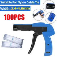 Nylon Zip Tie Pliers HS-600A Fastening Cutting Tool for Nylon Cable Tie Width 2.4-4.8mm Automatic Tension Cut Off Gun
