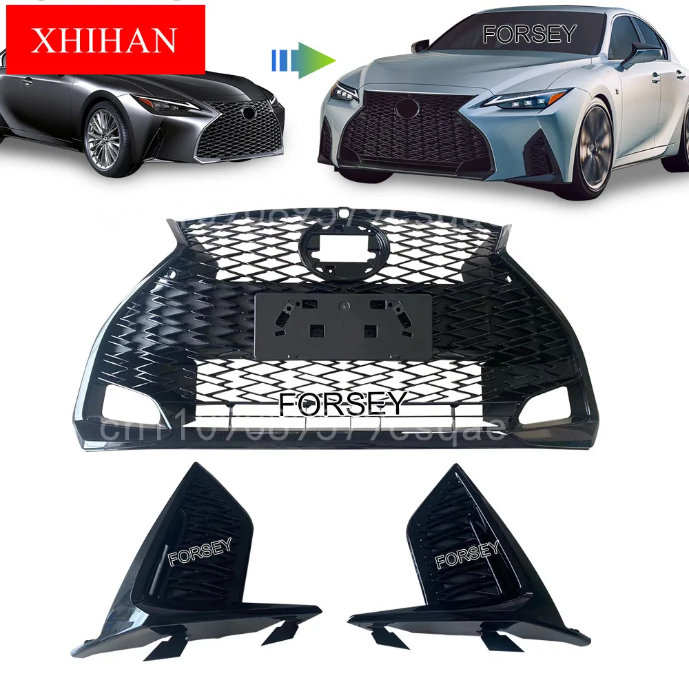 

For 2023 2024 2025 2026 Lexus Is Bumper Grille Is200 Is300 Sports Honeycomb Grille Fog Light Cover Body Kit Spoiler Sports Kit