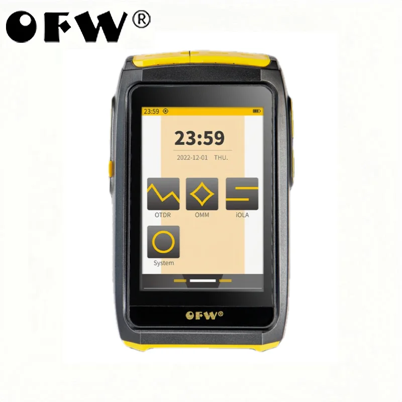 OFW Mini OTDR Active Fiber Live Test 1610nm 20dB 80KM Fiber Reflectometer Touch Screen OPM VFL OLS Tester SC APC/UPC Connector