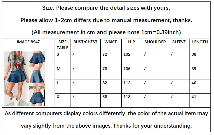2025 New Fashion Women's American Summer Sexy Rivet A-line Skirts Casual Trendy Vintage Denim Pleated Skirts Female Streetwear