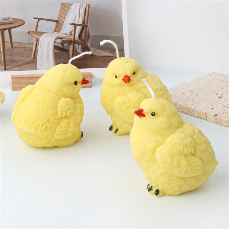 3D Cute Chick Candle Silicone Mold DIY Chocolate Fondant Baking Resin Molds Handmade Soy Wax Soap Making Supplies Craft Gifts