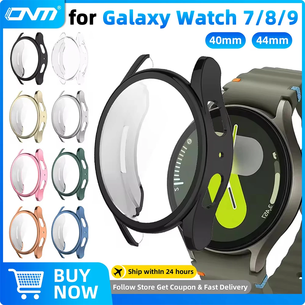 Casing untuk Samsung Galaxy Watch 7 8 9 44MM 40MM Pelindung Penuh Bumper TPU Lembut Penutup Pelindung untuk Aksesoris Galaxy Watch7
